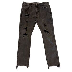 AMERICAN EAGLE Extreme Flex 4 Slim Jeans Black Ripped